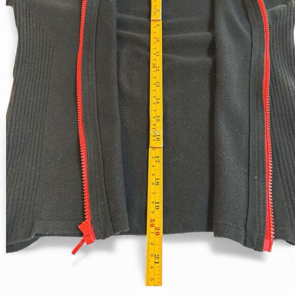 Harley Davidson Women’s Black & Red Ribbed Full Zip Up Sweater Size Medium - Picture 5 of 7